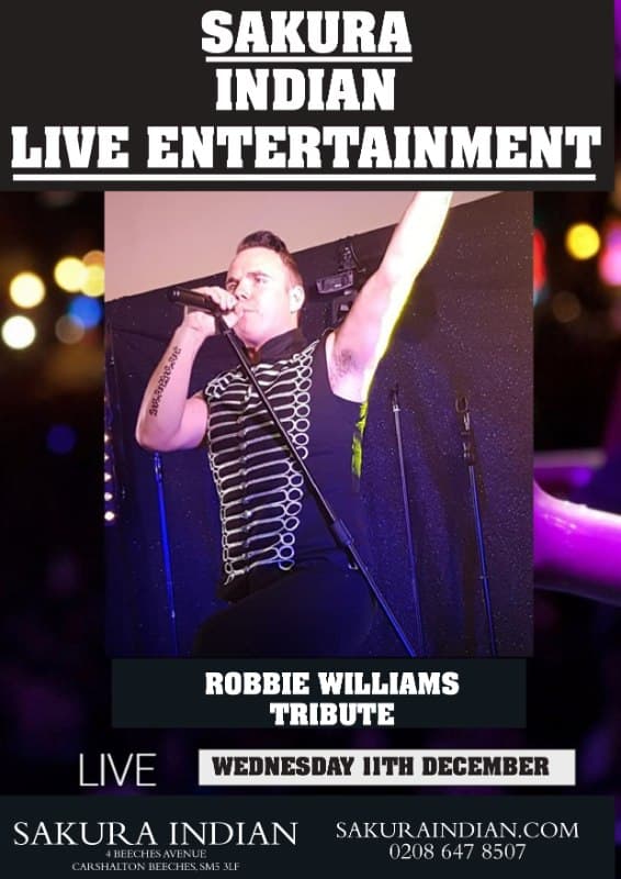 Robbie Williams Tribute Event Poster